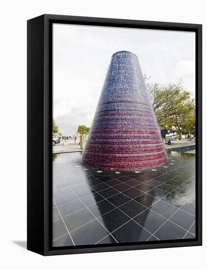 Water Sculpture, Parque Das Nacoes, Site of the World Exhibition Expo 98, Lisbon, Portugal-Axel Schmies-Framed Premier Image Canvas