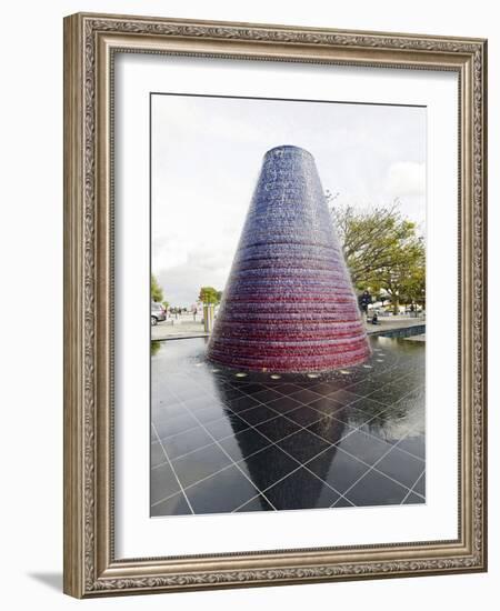 Water Sculpture, Parque Das Nacoes, Site of the World Exhibition Expo 98, Lisbon, Portugal-Axel Schmies-Framed Photographic Print