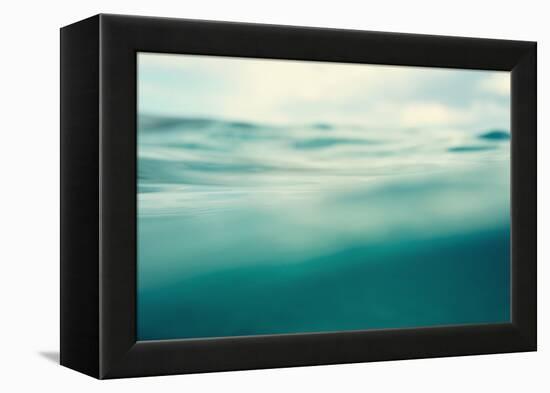 Water. Sea. Ocean, Wave close Up. Nature Background. Soft Focus. Image Toned and Noise Added.-khorzhevska-Framed Premier Image Canvas