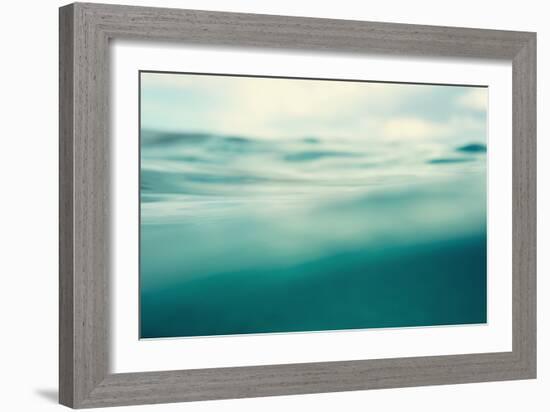Water. Sea. Ocean, Wave close Up. Nature Background. Soft Focus. Image Toned and Noise Added.-khorzhevska-Framed Photographic Print