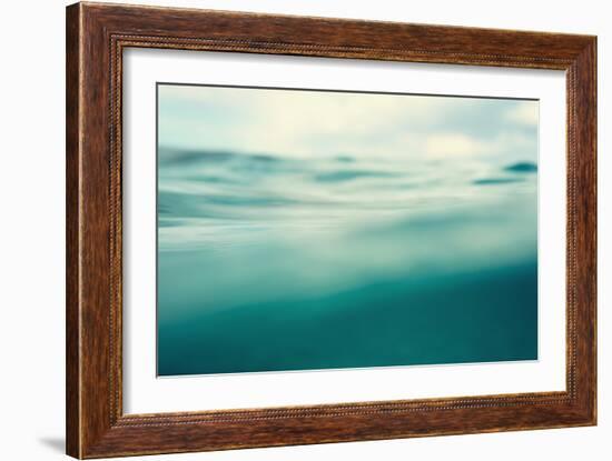 Water. Sea. Ocean, Wave close Up. Nature Background. Soft Focus. Image Toned and Noise Added.-khorzhevska-Framed Photographic Print