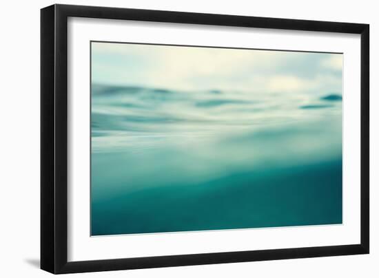 Water. Sea. Ocean, Wave close Up. Nature Background. Soft Focus. Image Toned and Noise Added.-khorzhevska-Framed Photographic Print