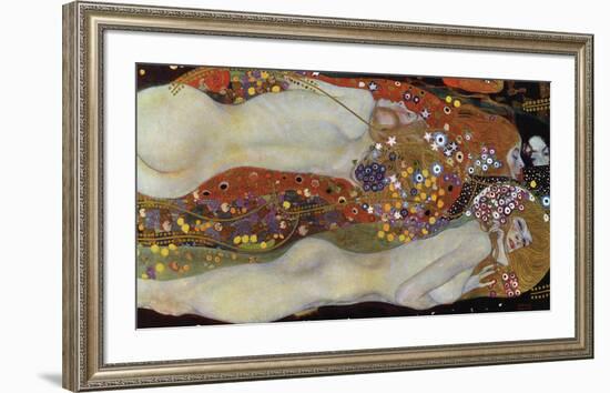 Water Serpents II, 1907-Gustav Klimt-Framed Giclee Print