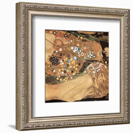 Water Serpents II, c.1907 (detail)-Gustav Klimt-Framed Art Print