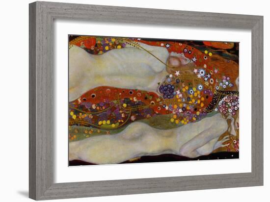 Water Serpents II, c.1907-Gustav Klimt-Framed Giclee Print