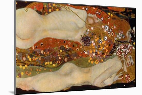 Water Serpents II, (Friends) 1904-07-Gustav Klimt-Mounted Giclee Print