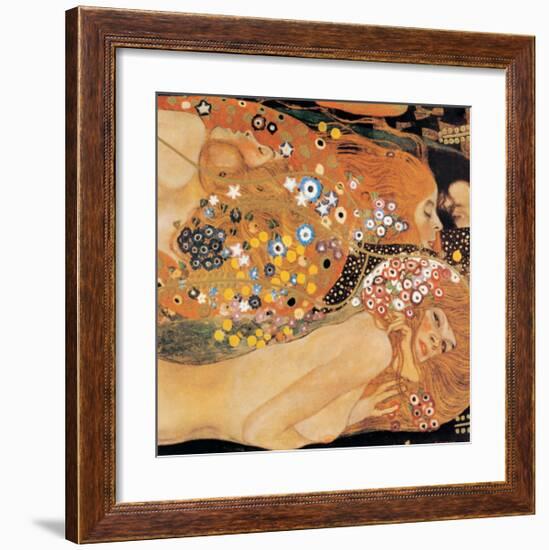 Water Serpents II-Gustav Klimt-Framed Art Print