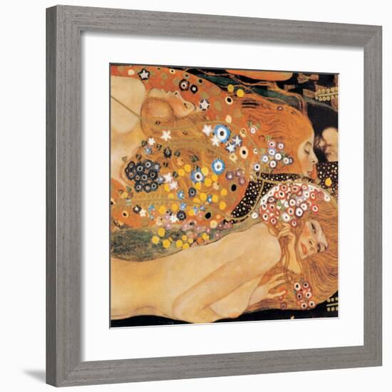 Water Serpents II-Gustav Klimt-Framed Art Print