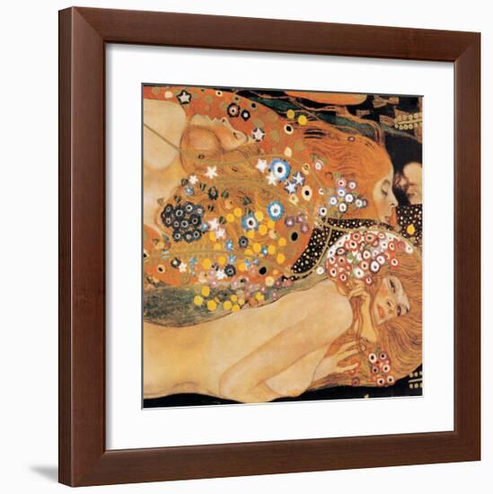 Water Serpents II-Gustav Klimt-Framed Art Print