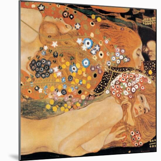 Water Serpents II-Gustav Klimt-Mounted Art Print
