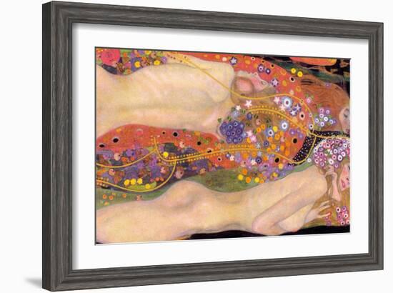 Water Serpents II-Gustav Klimt-Framed Art Print