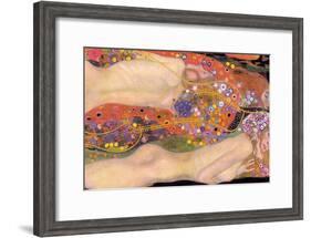 Water Serpents II-Gustav Klimt-Framed Art Print