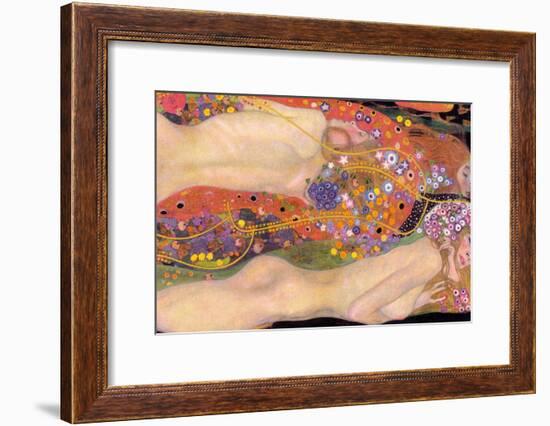 Water Serpents II-Gustav Klimt-Framed Art Print