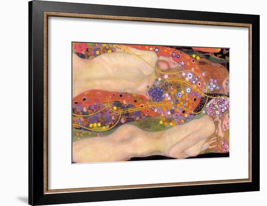 Water Serpents II-Gustav Klimt-Framed Art Print