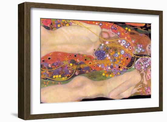 Water Serpents II-Gustav Klimt-Framed Art Print