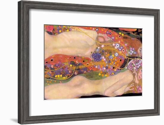 Water Serpents II-Gustav Klimt-Framed Art Print