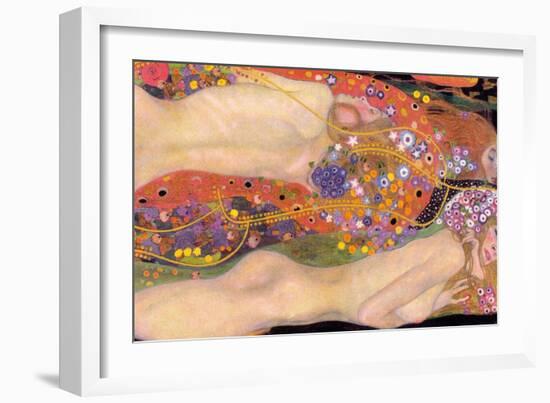 Water Serpents II-Gustav Klimt-Framed Art Print