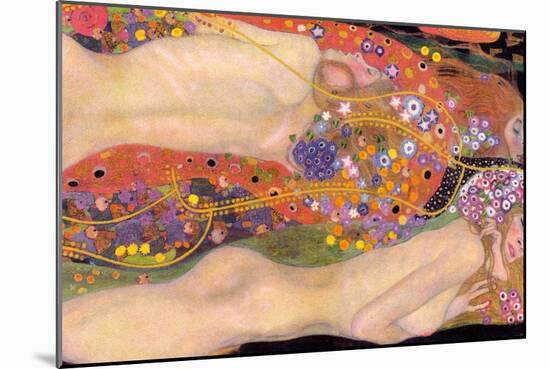 Water Serpents II-Gustav Klimt-Mounted Art Print