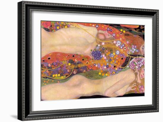 Water Serpents II-Gustav Klimt-Framed Art Print