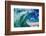 Water shot of a tubing wave off a Hawaiian beach-Mark A Johnson-Framed Photographic Print