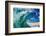 Water shot of a tubing wave off a Hawaiian beach-Mark A Johnson-Framed Photographic Print