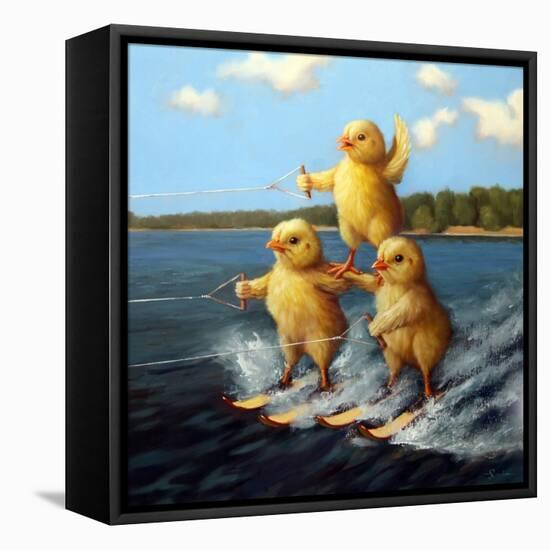 Water Ski Chicks-Lucia Heffernan-Framed Stretched Canvas