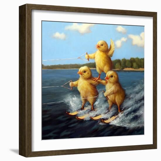 Water Ski Chicks-Lucia Heffernan-Framed Art Print
