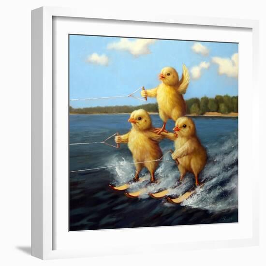 Water Ski Chicks-Lucia Heffernan-Framed Art Print