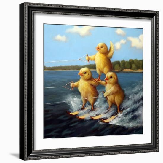 Water Ski Chicks-Lucia Heffernan-Framed Art Print