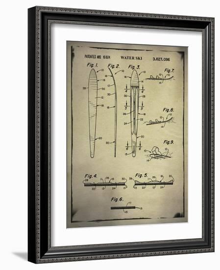 Water Ski Patent Buff-THE Studio-Framed Giclee Print