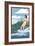 Water Skier and Lake-Lantern Press-Framed Art Print