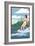 Water Skier and Lake-Lantern Press-Framed Premium Giclee Print