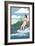 Water Skier and Lake-Lantern Press-Framed Premium Giclee Print