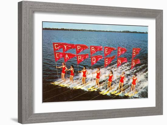 Water Skiers, Cypress Gardens, Florida-null-Framed Art Print