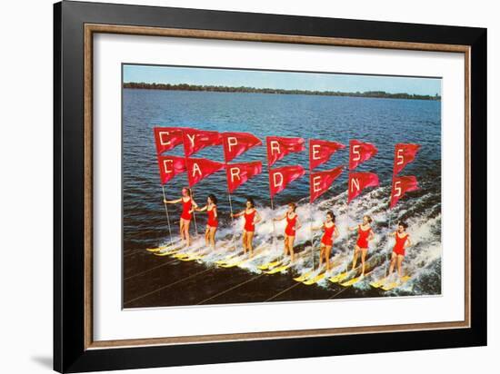 Water Skiers, Cypress Gardens, Florida-null-Framed Art Print