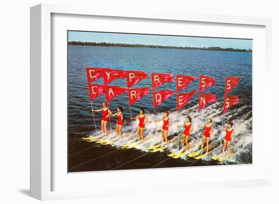 Water Skiers, Cypress Gardens, Florida-null-Framed Art Print