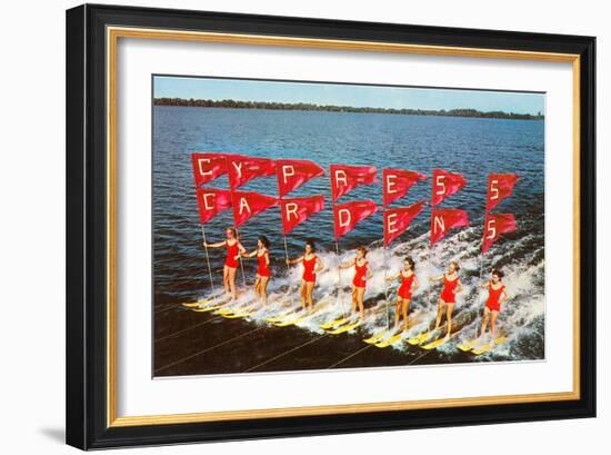 Water Skiers, Cypress Gardens, Florida-null-Framed Art Print