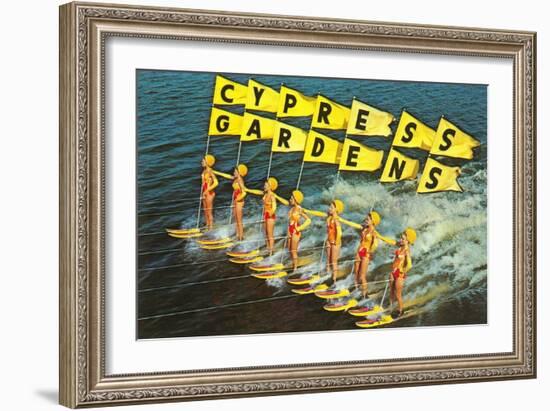 Water Skiers, Cypress Gardens, Florida-null-Framed Art Print