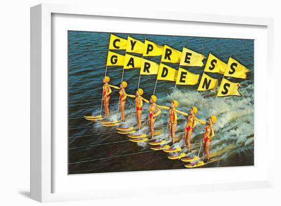 Water Skiers, Cypress Gardens, Florida-null-Framed Art Print