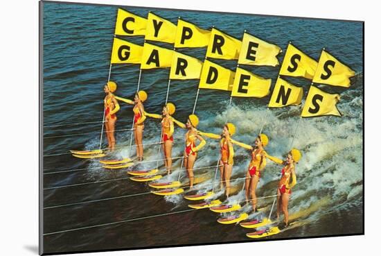 Water Skiers, Cypress Gardens, Florida-null-Mounted Art Print