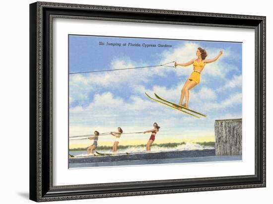 Water Skiers, Cypress Gardens, Florida-null-Framed Art Print