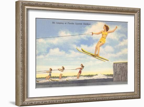 Water Skiers, Cypress Gardens, Florida-null-Framed Art Print