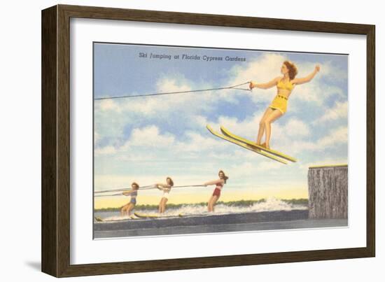 Water Skiers, Cypress Gardens, Florida-null-Framed Art Print