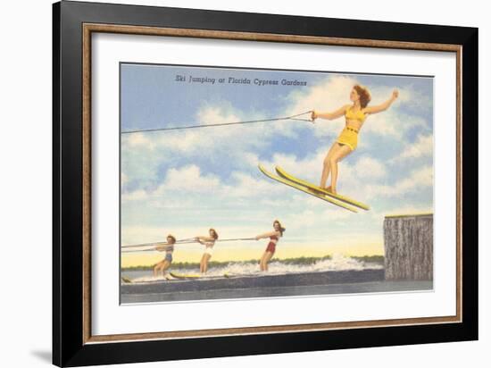 Water Skiers, Cypress Gardens, Florida-null-Framed Art Print