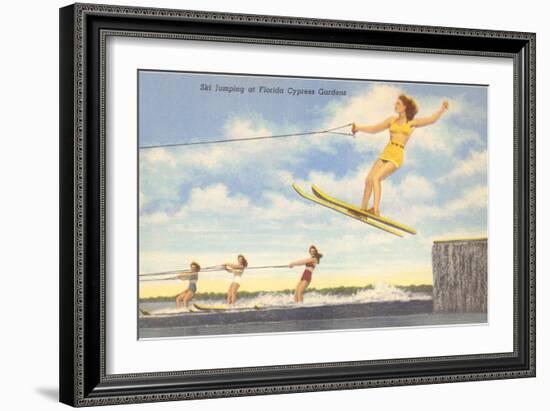 Water Skiers, Cypress Gardens, Florida-null-Framed Art Print