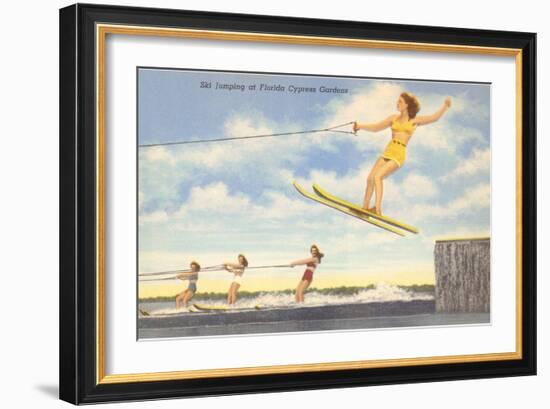 Water Skiers, Cypress Gardens, Florida-null-Framed Art Print