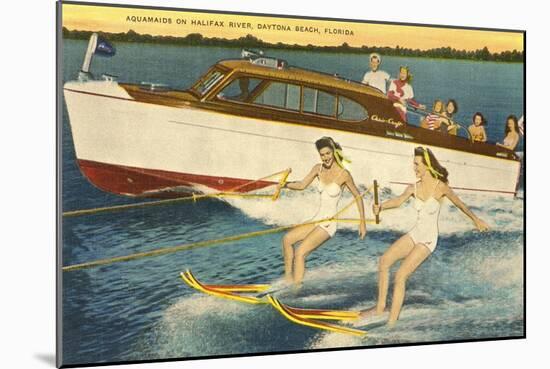 Water Skiers, Daytona Beach, Florida-null-Mounted Art Print