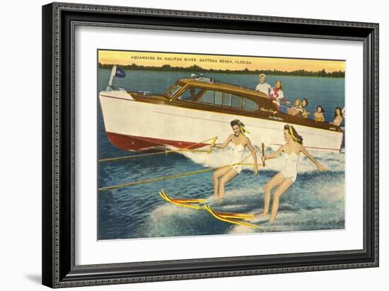 Water Skiers, Daytona Beach, Florida-null-Framed Art Print