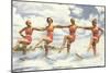 Water Skiers, Florida-null-Mounted Art Print