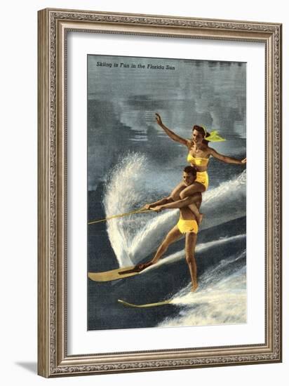 Water Skiers, Florida-null-Framed Art Print